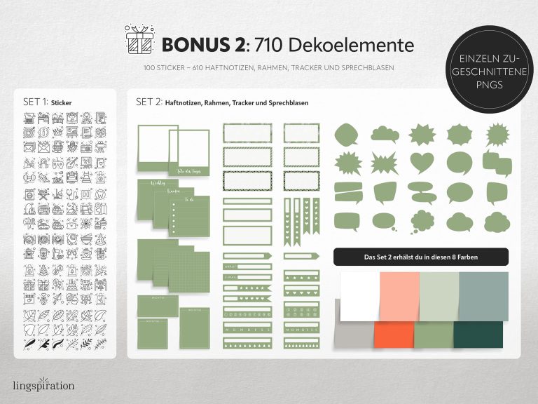 Bonus 2: 710 Dekoelemente